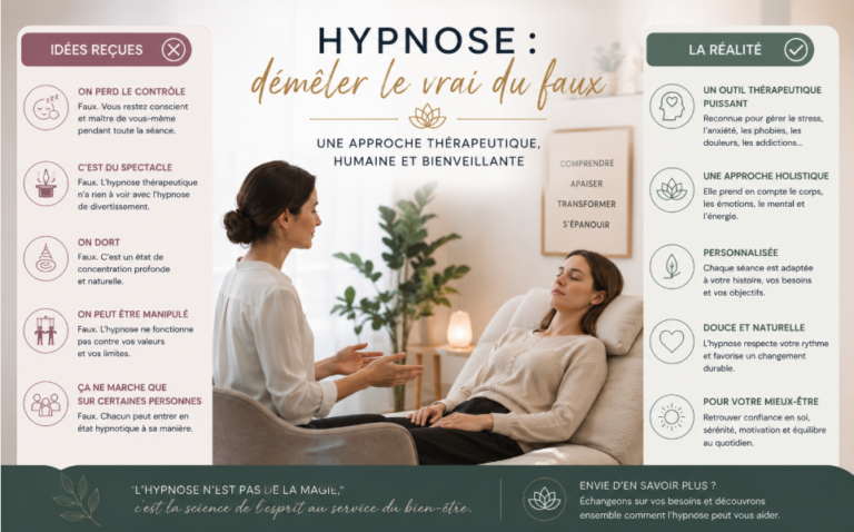 Les fausses idées populaires sur l’Hypnose : Mon approche en tant que Thérapeute Holistique et Hypno-praticienne